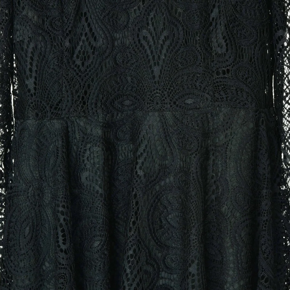 Осень и зима высококачественный Женский с пышными рукавами кружевная вышивка открытая Сексуальная Черная кружевная женская элегантная юбка