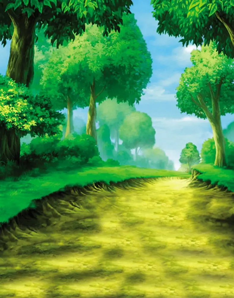 

Cartoon Green Tree Grass for Children Photography Backdrops Photo Props Studio Background 5x7ft