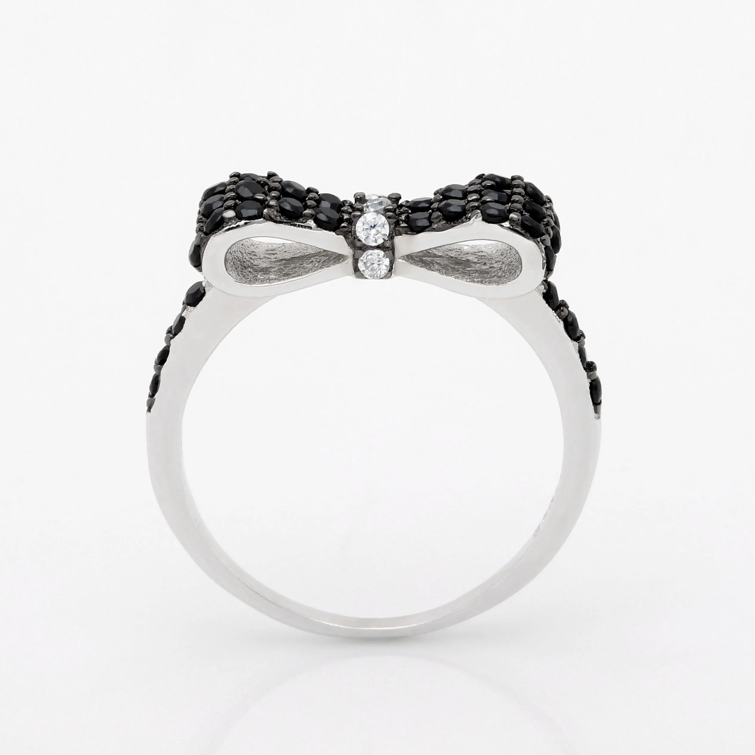 2018 Новая мода лук взрыв кольцо черный милый кубического циркония свадебные