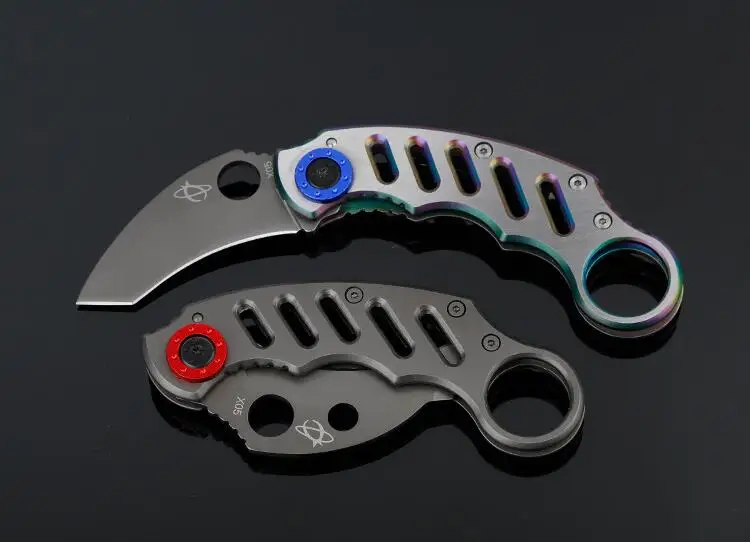 Mengoing Karambit складной нож 5Cr13 сталь 59HRC высокая твердость самообороны прочные EDC коготь ножи