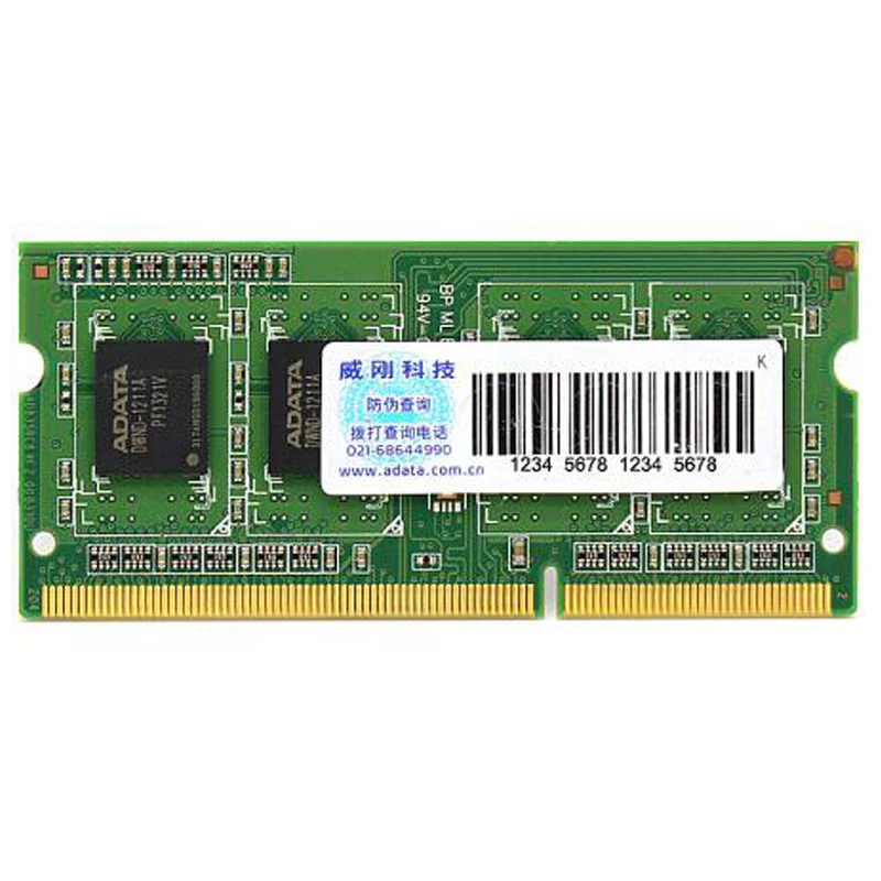 Марка ADATA оперативной памяти ноутбука 8 ГБ 4 2 DDR3L 1600 мГц 1 35 В 204 Pin SO DIMM Совместимость