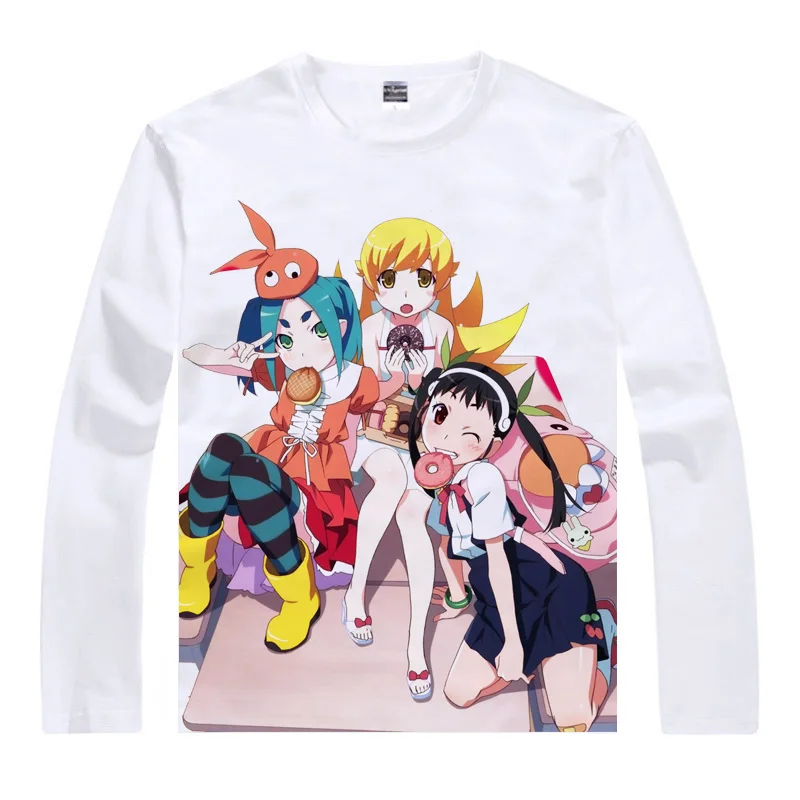 Coolprint аниме рубашка Bakemonogatari Nisemonogatari футболки длинные Hitagi Senjyogahara Mayoi Hachikuji Косплей рубашки в японском стиле - Цвет: Style 6
