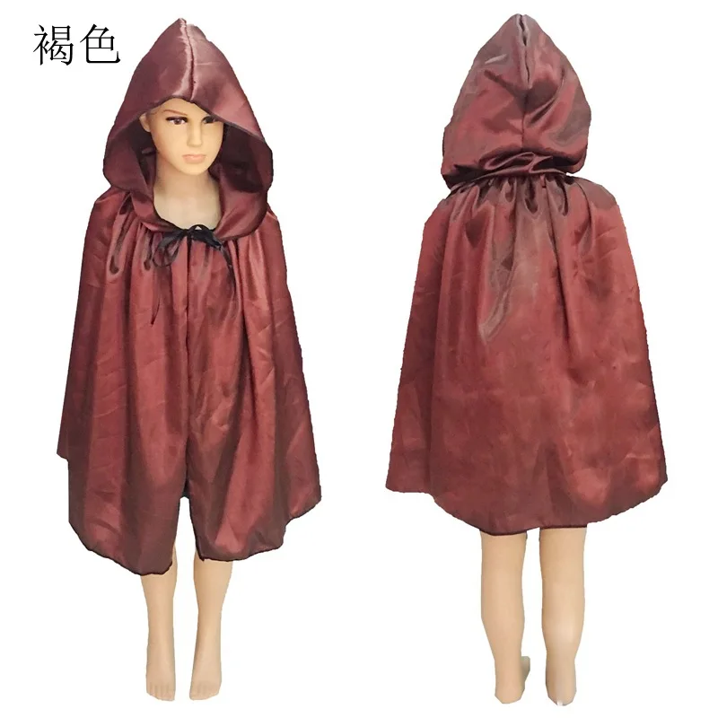 Детский плащ для Хэллоуина красный черный смерти колдун дьявола ночного клуба