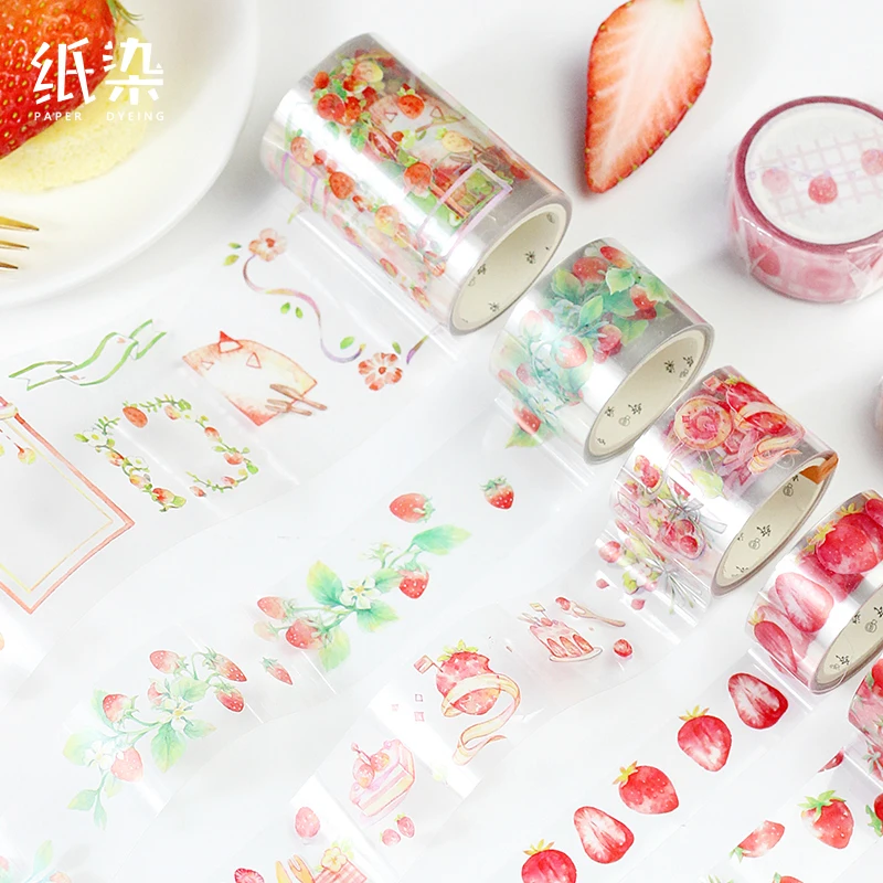 Свежая Сладкая Клубничная серия лента для декорации Washi DIY планировщик