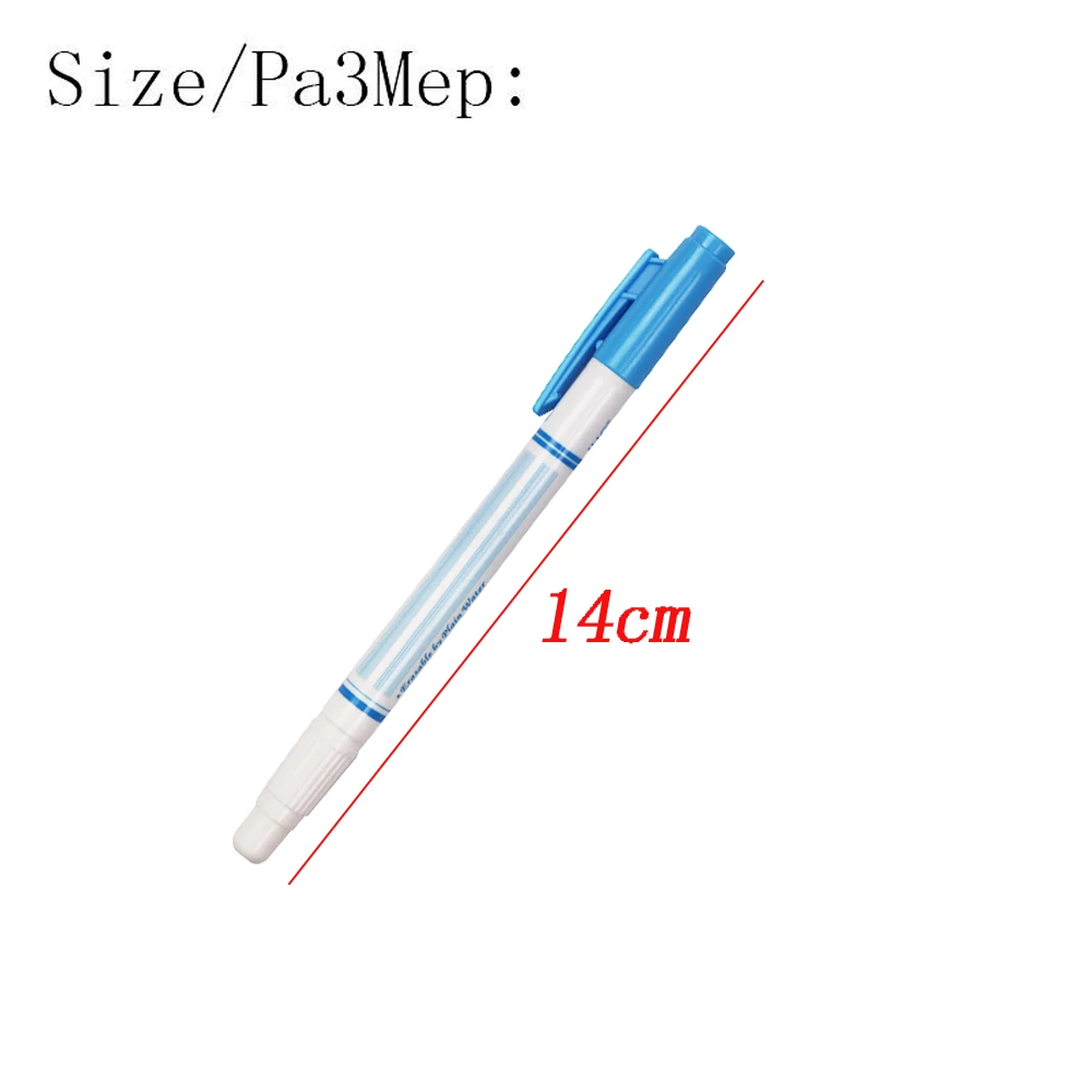 

10pcs/Pack Double Head Blue Water Erasable Pen Fabric Marker Water Soluble Automatically Disappear Pen Sewing Accessories
