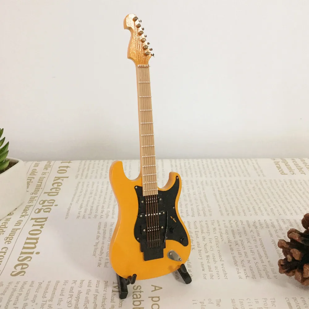 18cm Миниатюрная модель мини-гитары, электрическая бас-гитара, миниатюрная модель деревянного мини-музыкального инструмента, коллекция моделей - Цвет: 18cm