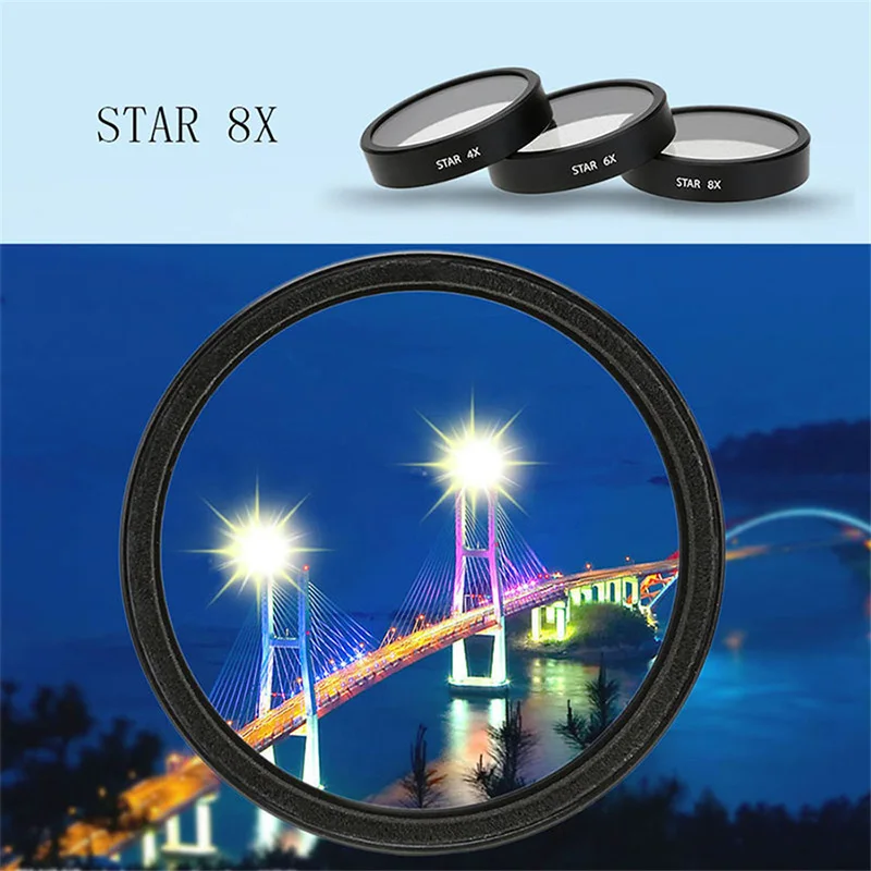 Sunnylife для DJI Phantom 3 Advanced Professional Standard Camera Gimbal Lens 4X 6X 8X Star Filter 4|star filter|filter ndnd filter |