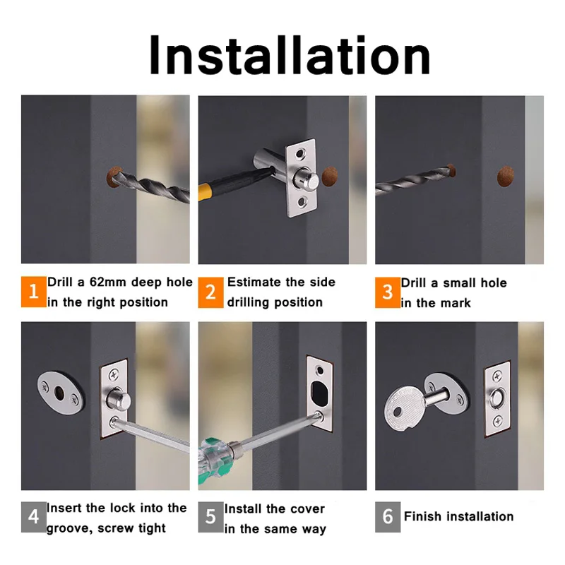 Бесплатная доставка дверной болт из нержавеющей стали деревянная дверная