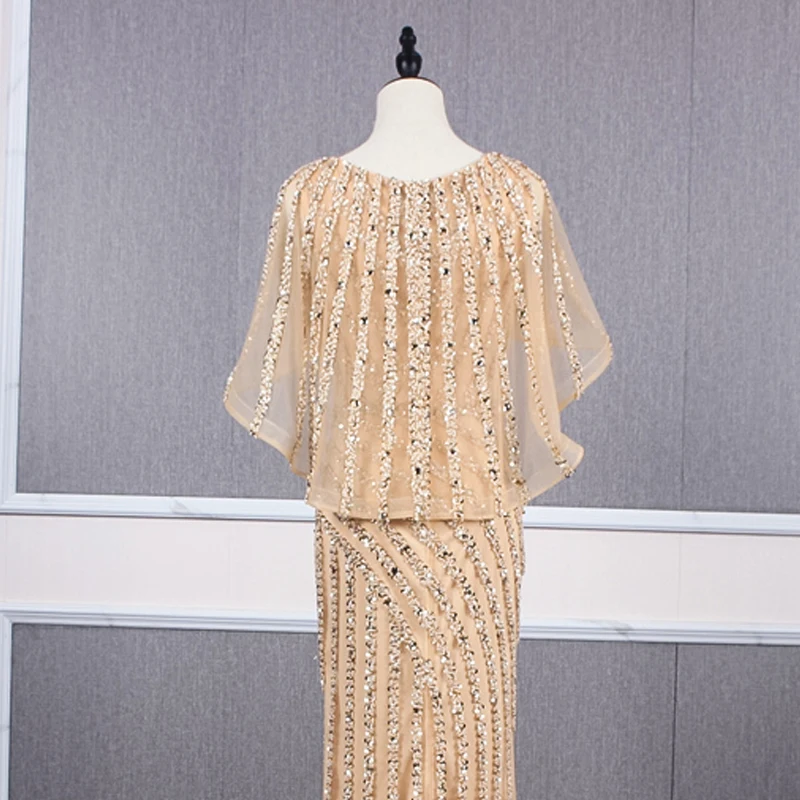JANCEMBER vestido de noche fiesta Кристалл узор v-образным вырезом Иллюзия Русалка приталенный