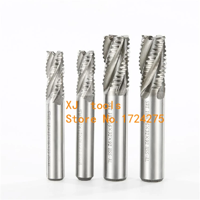 1pcs HSS-AL 4F 6/8/10/12/14/16/18/20/22/25/28/30/32mm end wave edge mills milling cutter machine tool Roughing | Инструменты