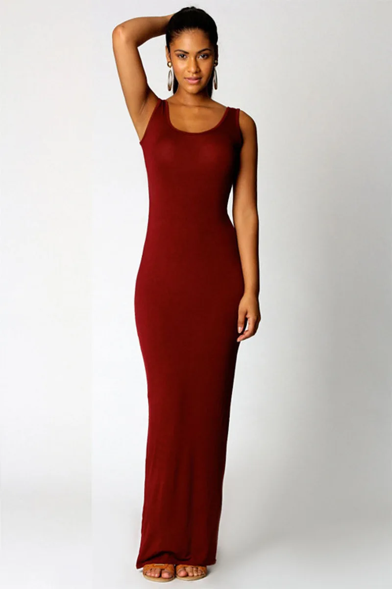 ZLUX women Sexy cotton autumn dress Long section Fashion solid color Sleeveless Strapless Straight Casual | Женская одежда
