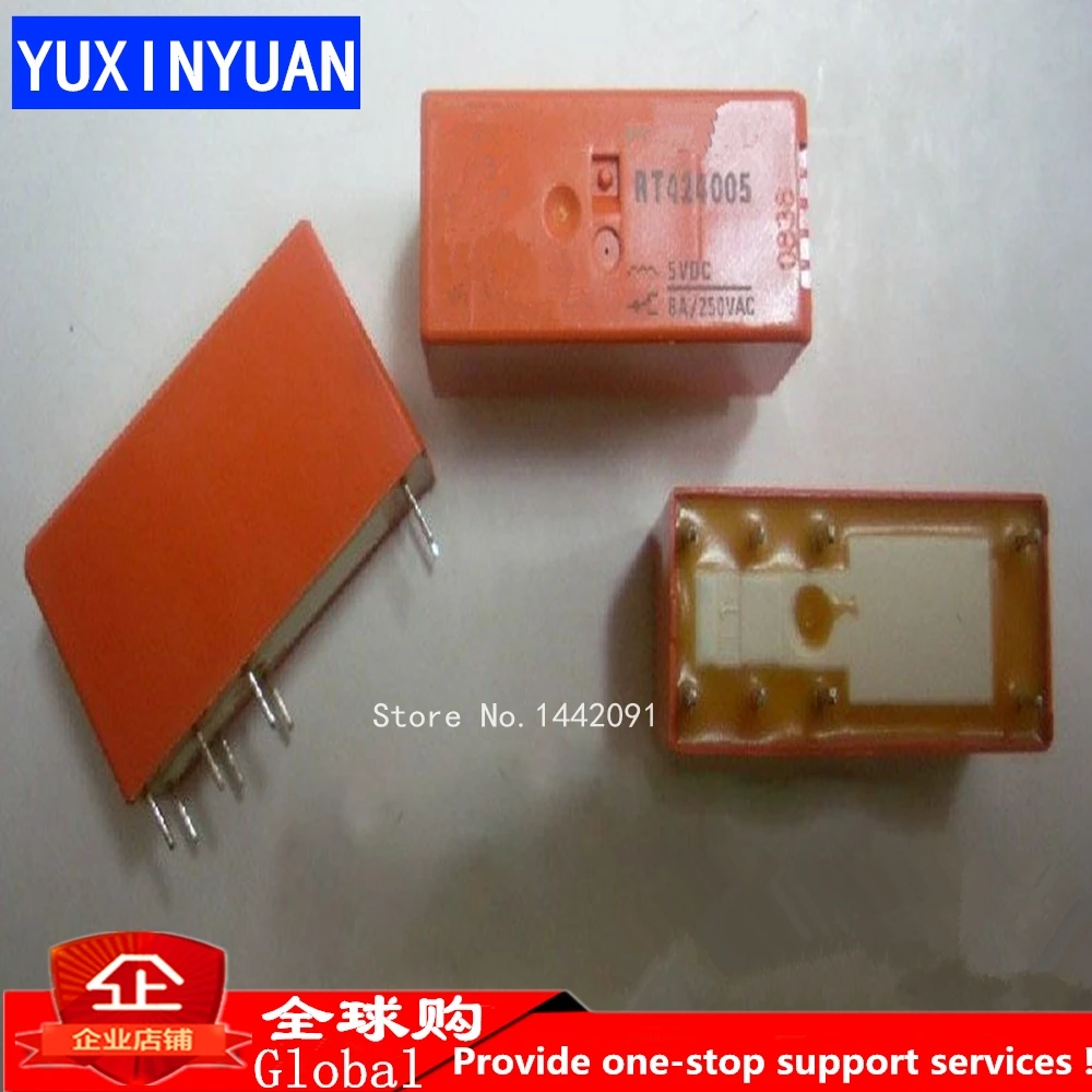 10 шт./лот, реле RT424005 5 в RT424012 12 В RT424024 в 8A 8PIN