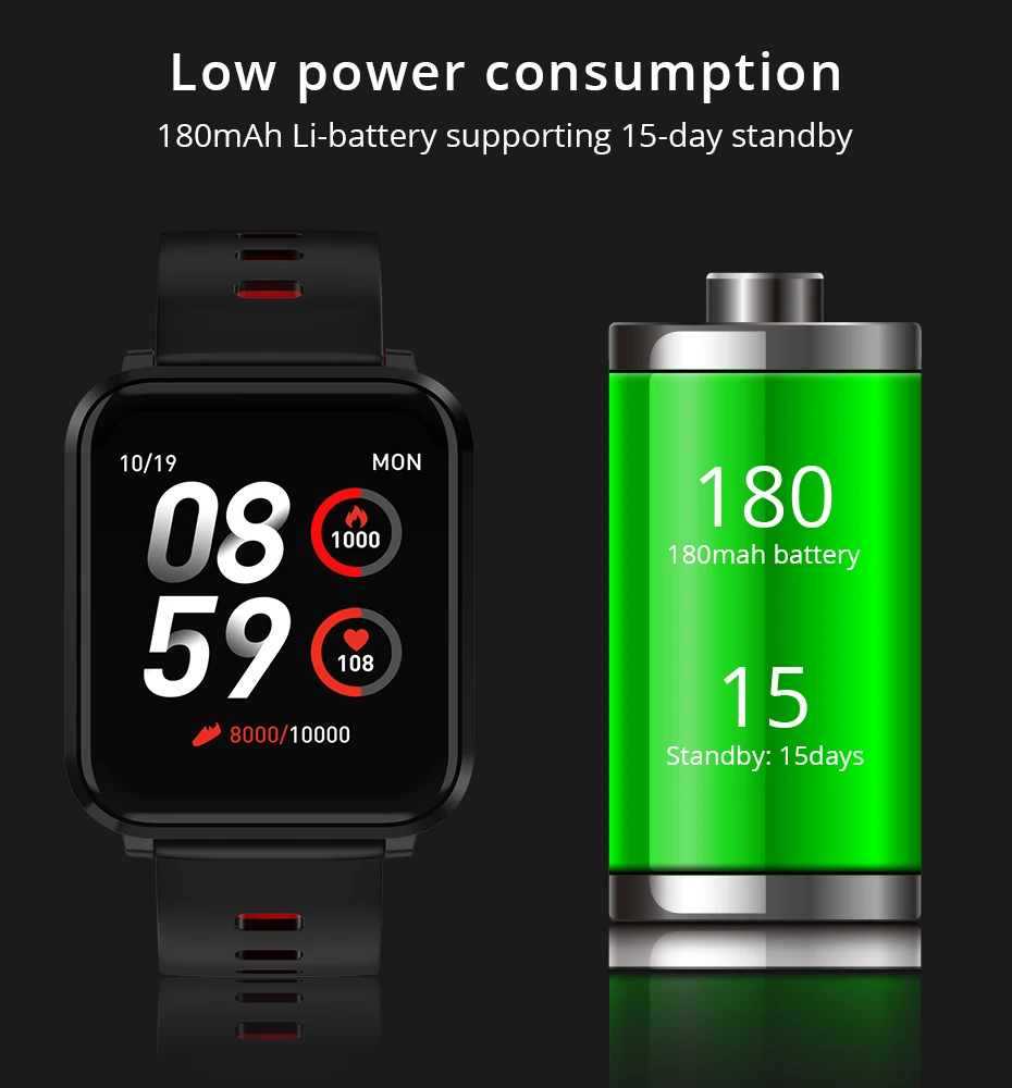 K10 Smart Watch IP68 Waterproof Men Women Blood oxygen Blood pressure Fitness Tracker Message Call Reminder Sport Smartwatch