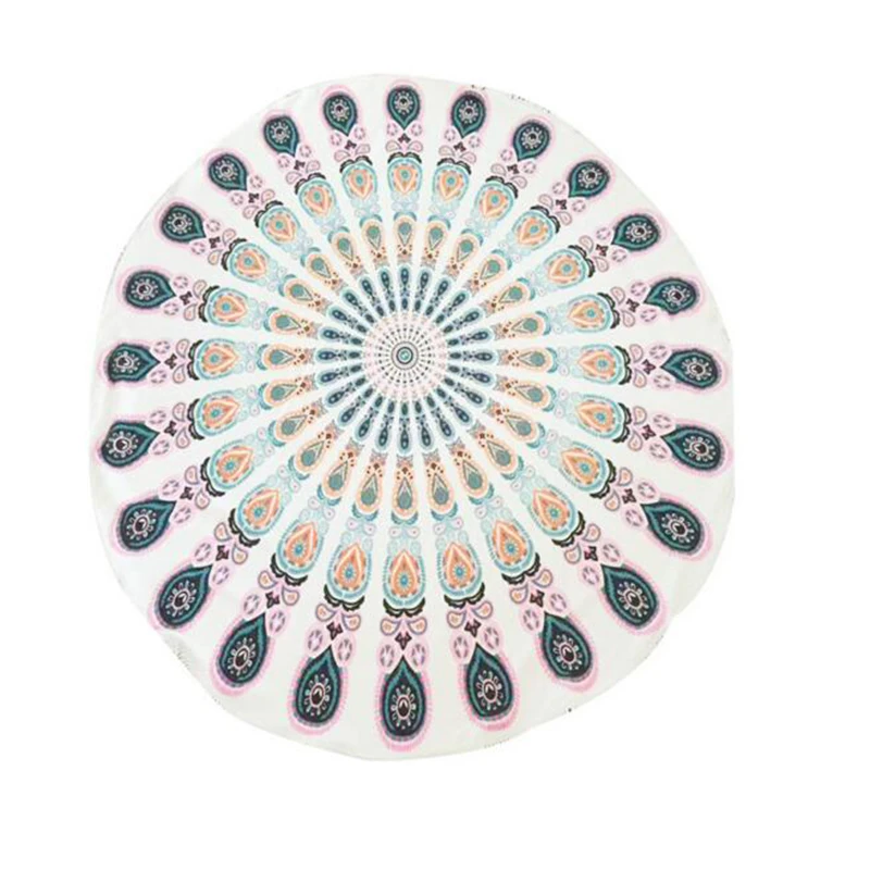 

Round Beach Towels 150cm Diameter Lady playa serviette de bain Fashion Jacquard Woven Carpet Outdoor Blanket Home Textile