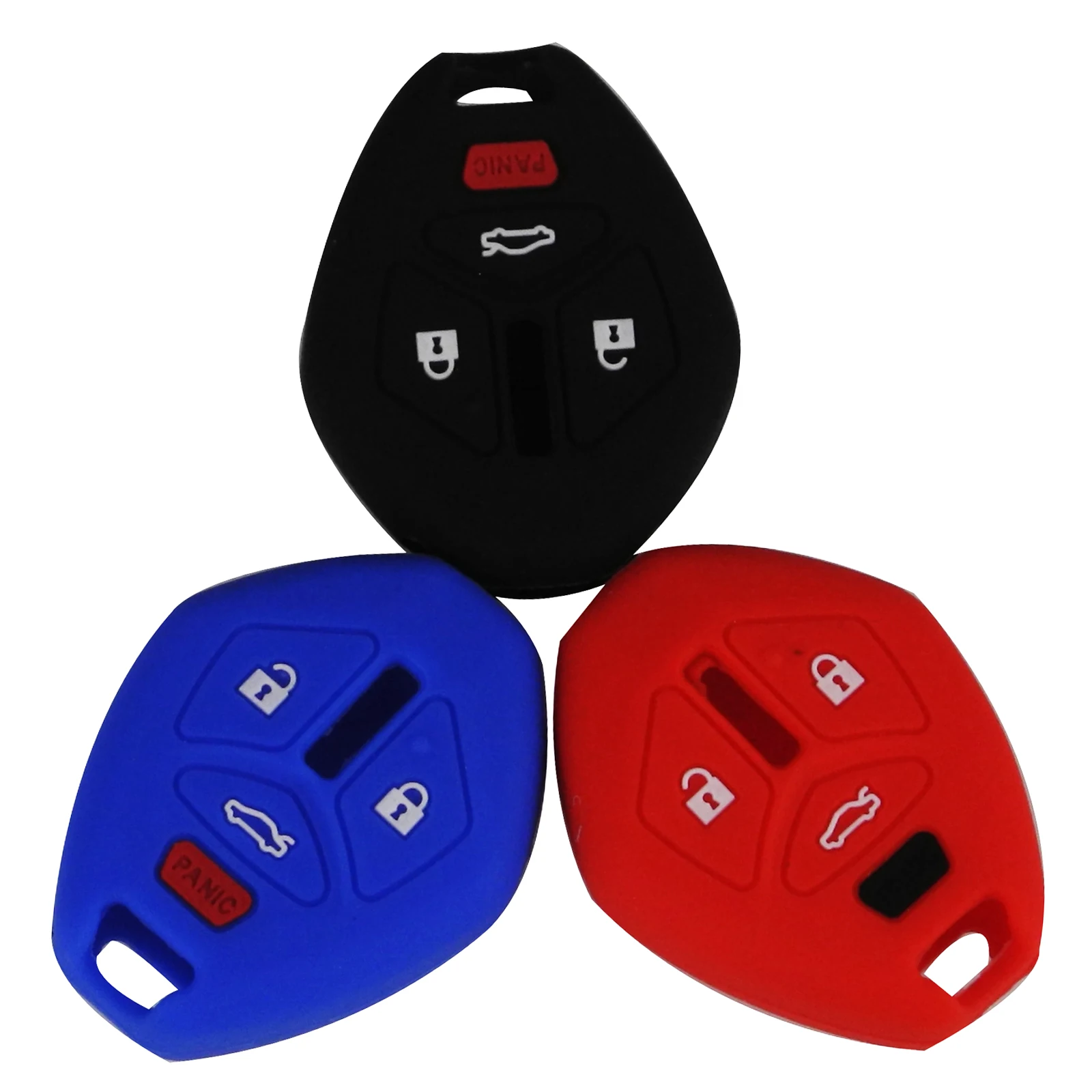 Jingyuqin 30 шт./лот силиконовый резиновый брелок Scase для Mitsubishi Eclipse Galant Lancer Raider Endeavor Outlander дистанционный чехол