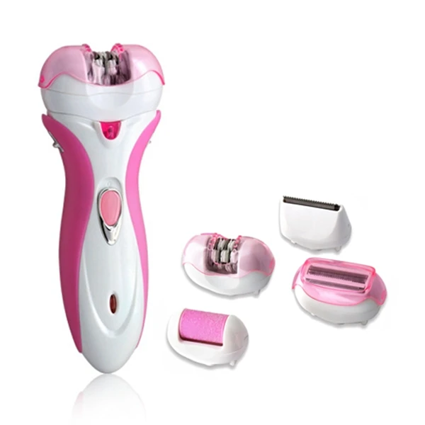 Pink Kemei KM-2531 4 в 1 Многофункциональный Эпилятор перезаряжаемый Электробритва Триммер для волос Defeatherer мельница для ног - Цвет: Pink