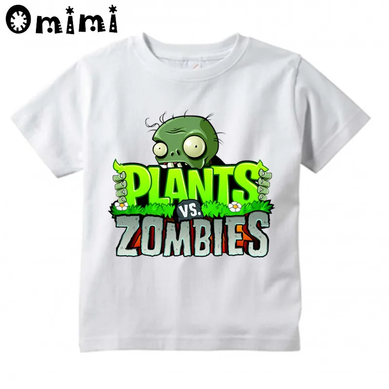 

Kids Plants vs Zombies GW Garden Warfare Printed Design Tops Boys/Girls Game Casual T Shirt Children T-Shirt, ooo3037