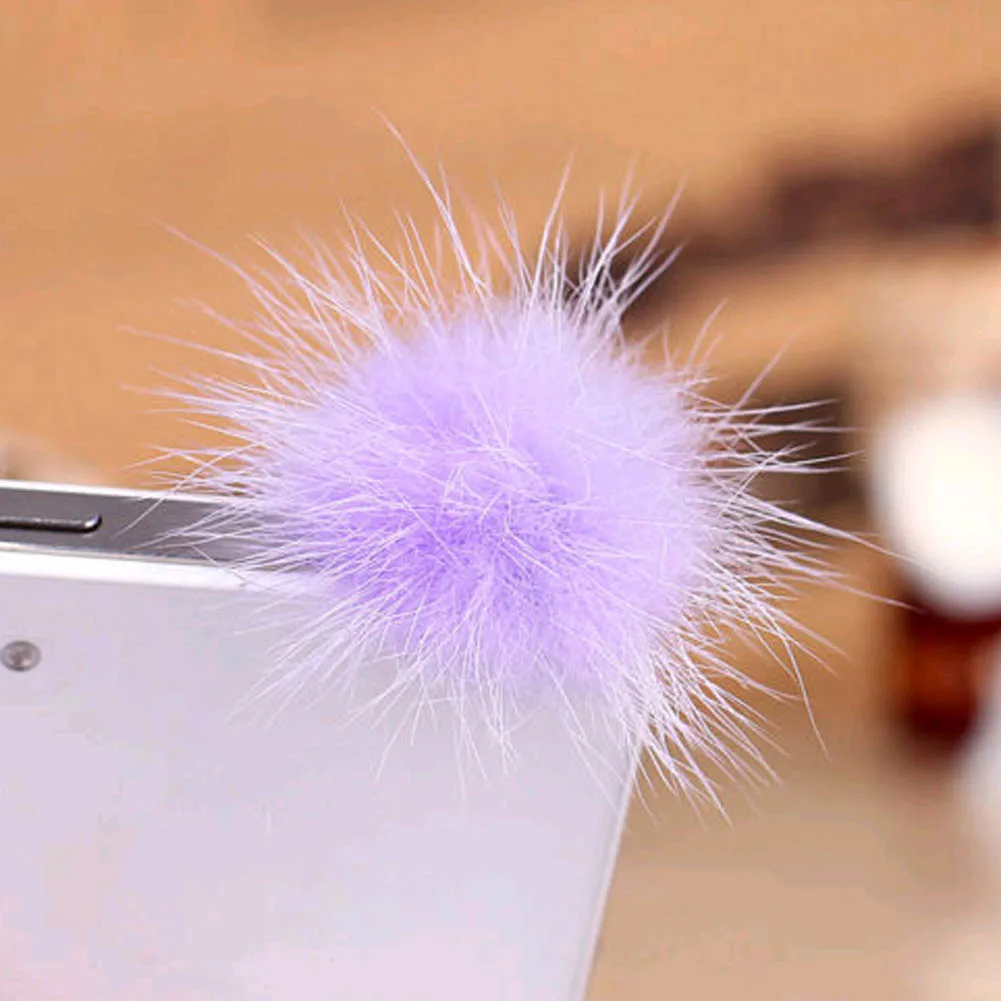 Новая Пылезащитная заглушка Ушная Шариковая из кроличьего меха пылезащитная для