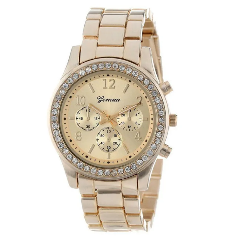 2016 NEW Women Ladies Crystal Big Dial Quartz Watches 3 Colors Beauty Dress Watch Round Analog Wristwatch Reloj Mujer 0309 | Наручные