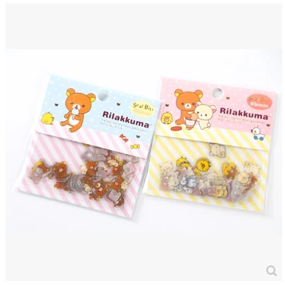80 шт./упак. милые Rilakkuma уплотнительные наклейки для дневника этикетки наклейки пакет Декоративные Скрапбукинг DIY наклейки