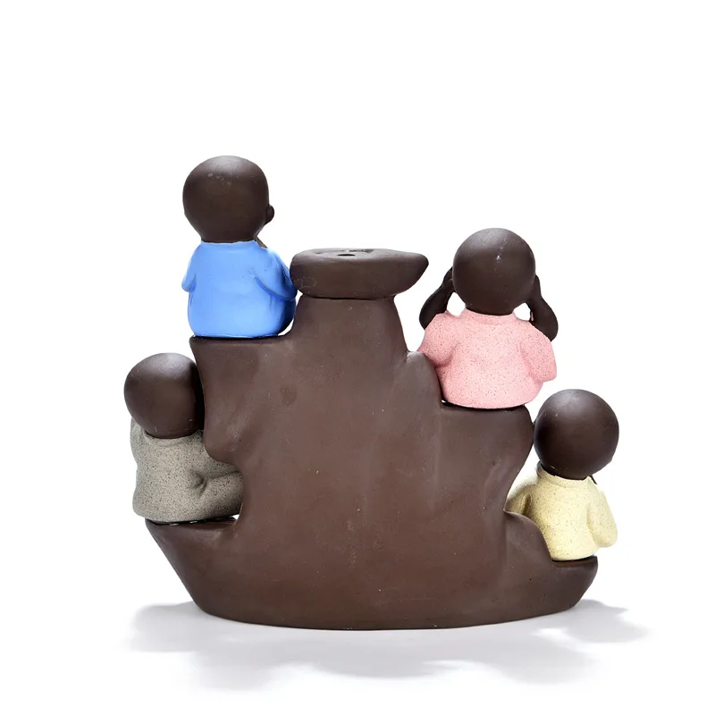The Little Monk Censer Creative Home Decor Small Buddha Incense Holder Backflow Burner Use In Gifts Dropshipping | Дом и сад