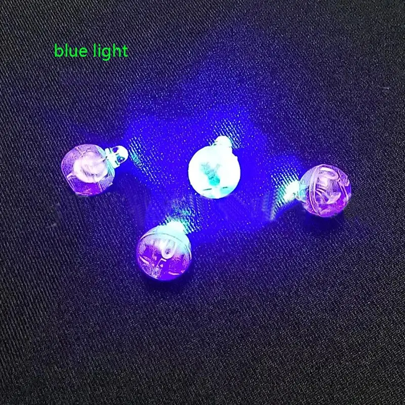 20 шт. цветная круглая мини светодиодная RGB Вспышка шар лампа вставляется в бумажный фонарь воздушный шар огни для рождества, свадьбы, украшения - Цвет: blue