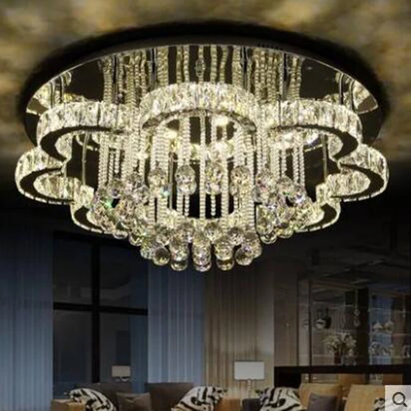 Rectangular living room lamp led crystal ceiling modern minimalist atmospheric bedroom dining lamps lighting | Освещение
