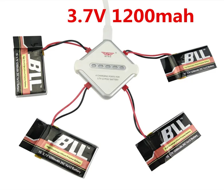 

Sync Charging 4in1 5V/2A H11D H11C H11 RC Quadcopter Spare Parts 3.7V 1200mAh Battery KH11D-001