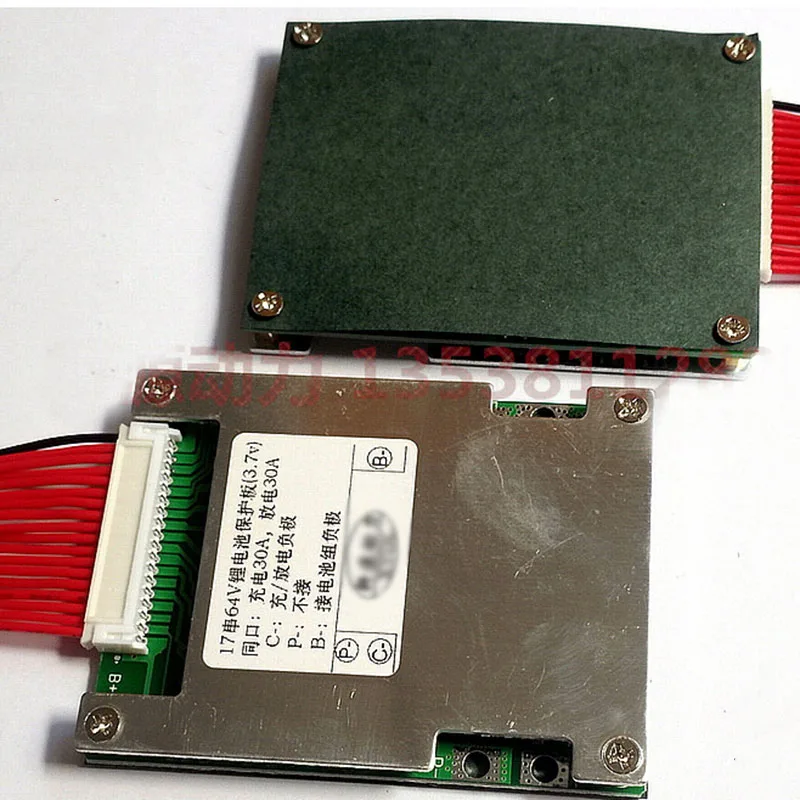 17S 64V 16S 60V 13S 48V 7S 24V Защитная плата для литиевых батарей Li-Ion Lipo 18650 пакетов BMS PCM общий тот же порт 30A 50A eBike