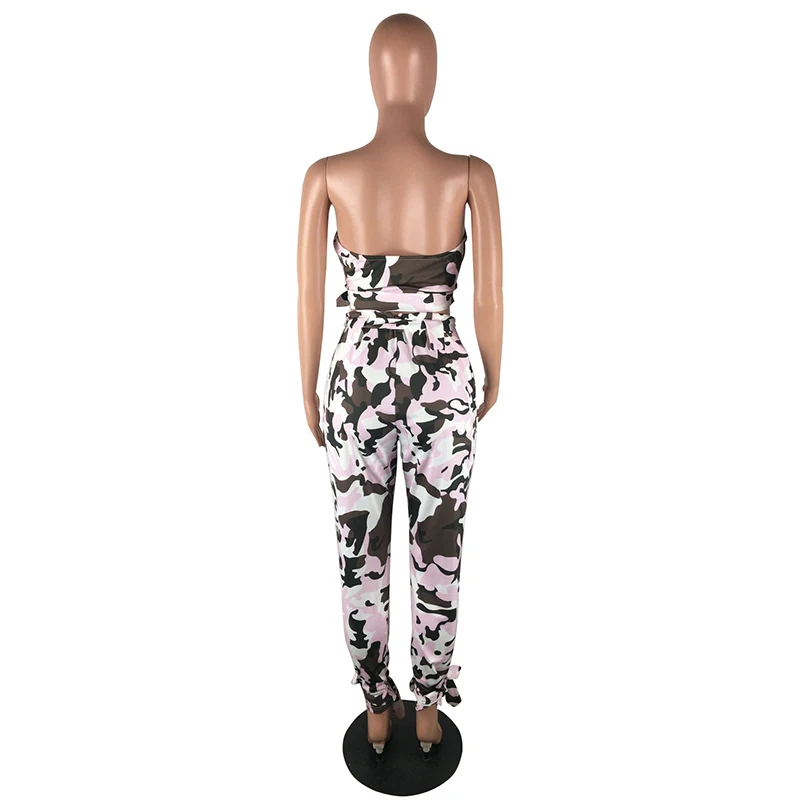 Камуфляжный принт пикантные комплект из двух предметов спортивный костюм