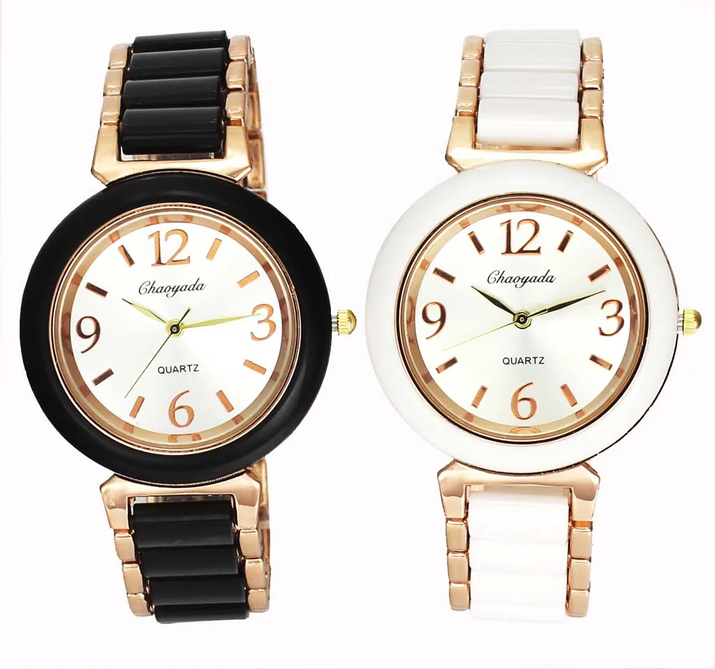 Женская цепочка из нержавеющей стали модное белое черное ожерелье кварцевые