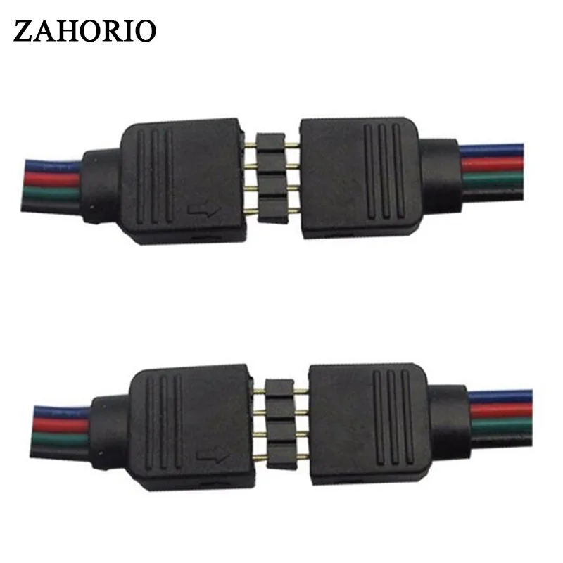 20 шт./лот 4pin RGB Разъем 4 pin игла мужской тип двойной для 3528 5050 цветных (RGB)