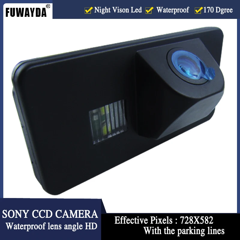 Автомобильная камера заднего вида FUWAYDA беспроводная HD CCD для парковки с поворотом