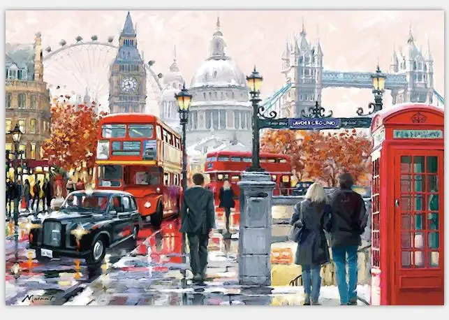 Puzzles 1000 MOMEMO London Impression 1000 шт. взрослые головоломки привлекательный пейзаж 50*75 см 2D головоломки Забавные игрушки для взрослых подростков детей - Цвет: Puzzles 1000