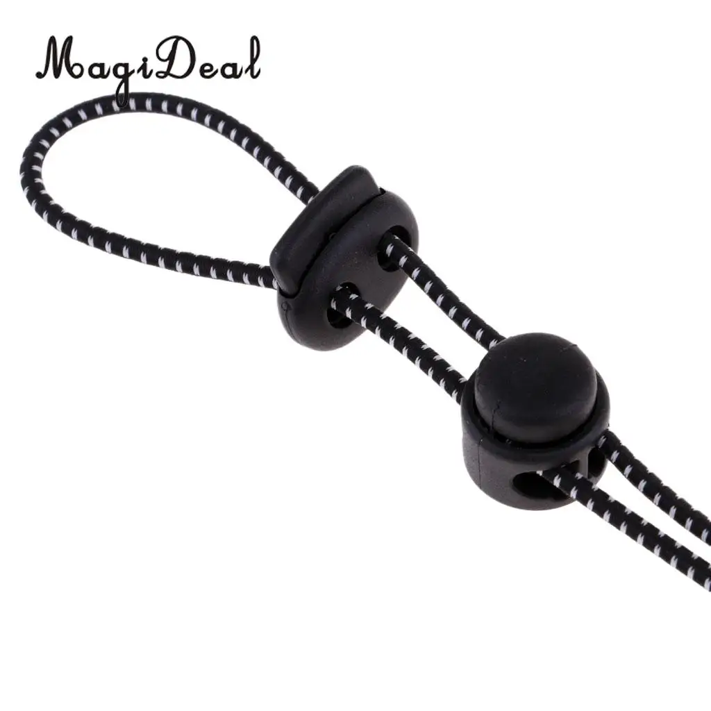 4pcs Backpack Hiking Stick Holder Sports Bag Walking Pole Fixing Buckle Elastic Rope Adjustable 19cm Long Black | Спорт и