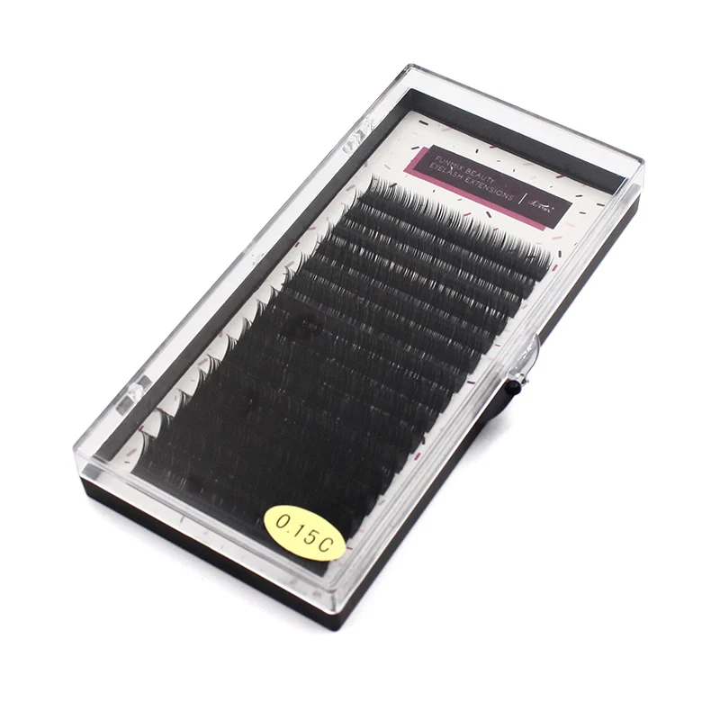 Ресницы из искусственной норки для наращивания, натуральные Индивидуальные Накладные ресницы, 16 рядов, 7-14 мм, Микс в одном лотке, для макияжа