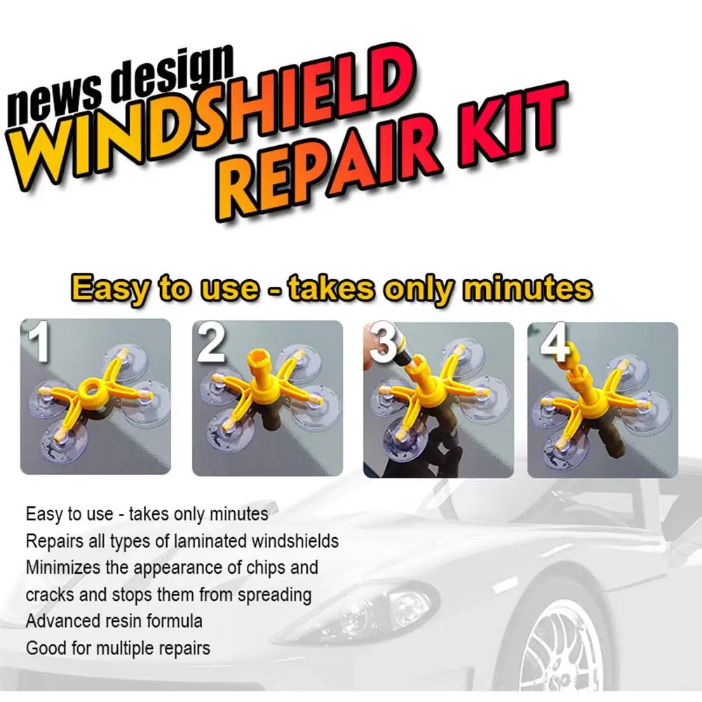 

DIY Car Windshield Repair Kit Auto Glass Windscreen Repair Tools Set Window Polishing Kit Motorcycles Car Accessories