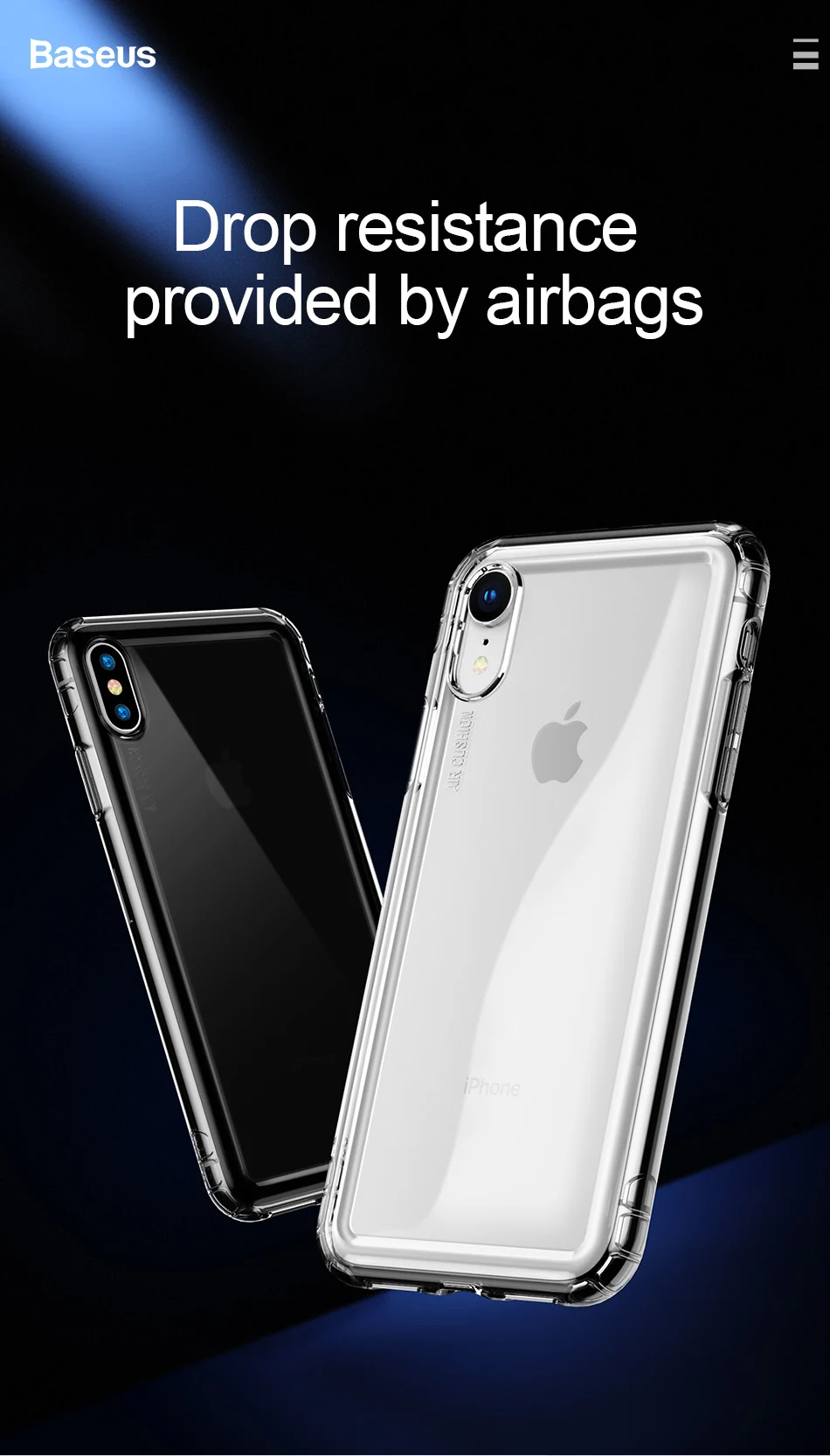 Роскошный чехол для телефона Baseus, чехол для iPhone Xs Max Xr X S R Xsmax, прозрачная Мягкая силиконовая задняя крышка из ТПУ для iPhone Fundas Shell