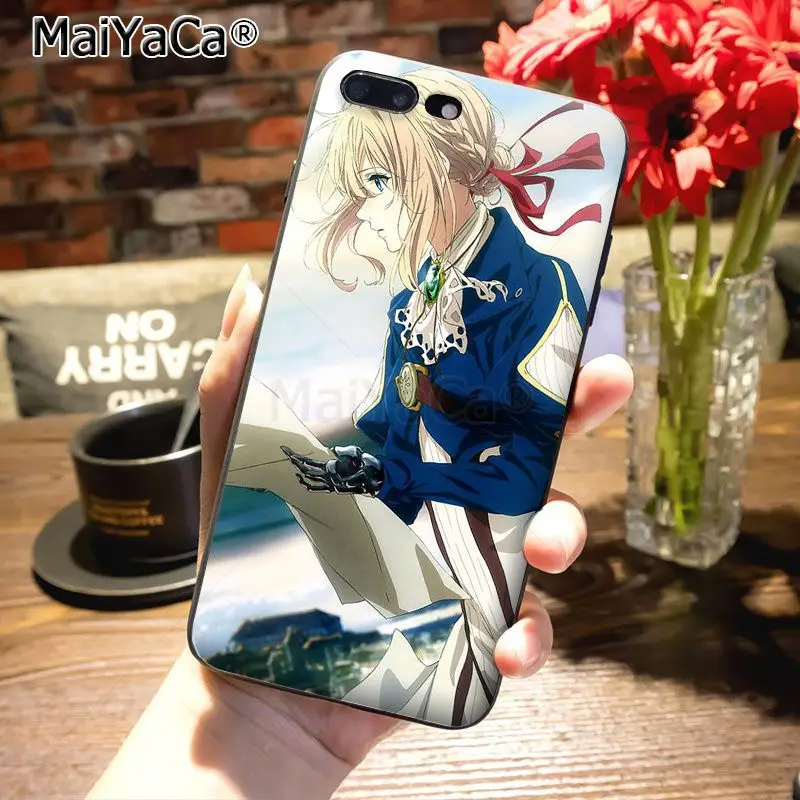 MaiYaCa Violet Evergarden Аниме Цветной рисунок аксессуары для телефонов Чехол для Apple iPhone 8 7 6 6S Plus X 5 5S SE 5C Чехол - Цвет: 5