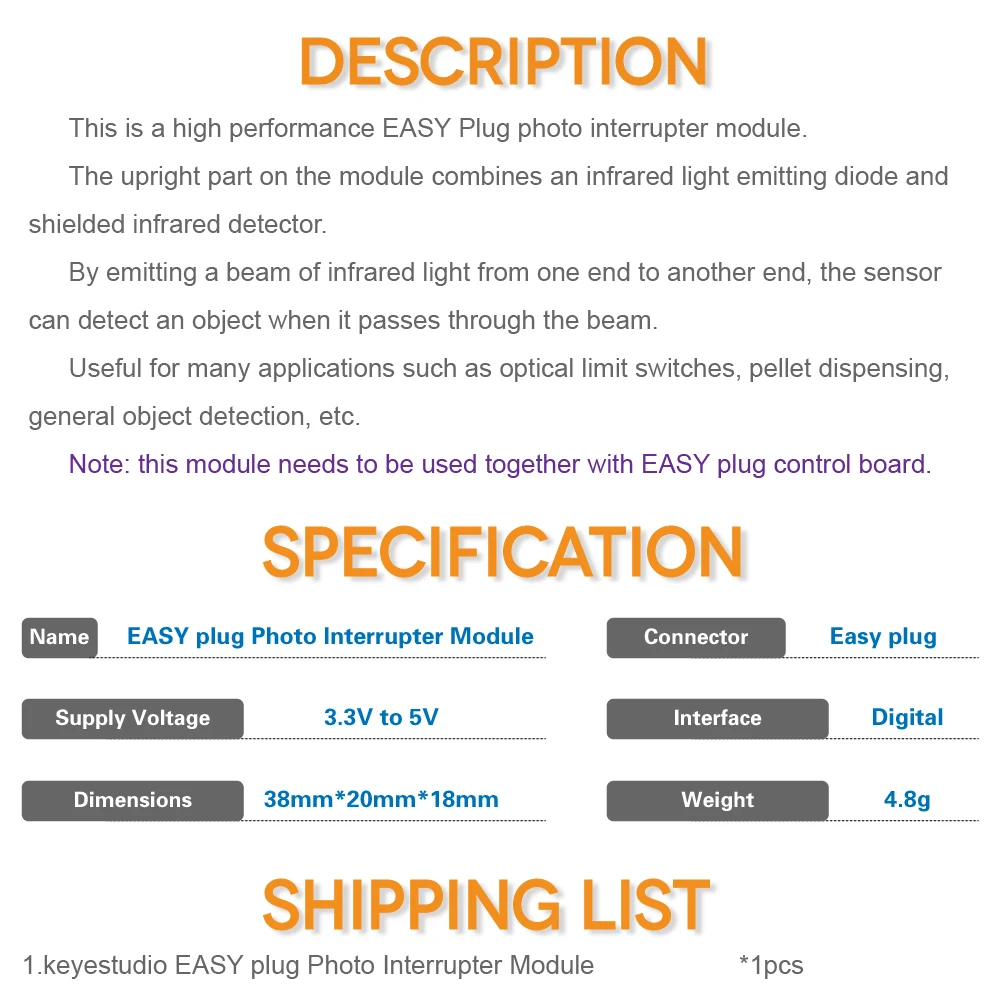 Новинка! Keyestudio простое подключение модуль прерывателя для Arduino STEAM|photo interrupter|photo