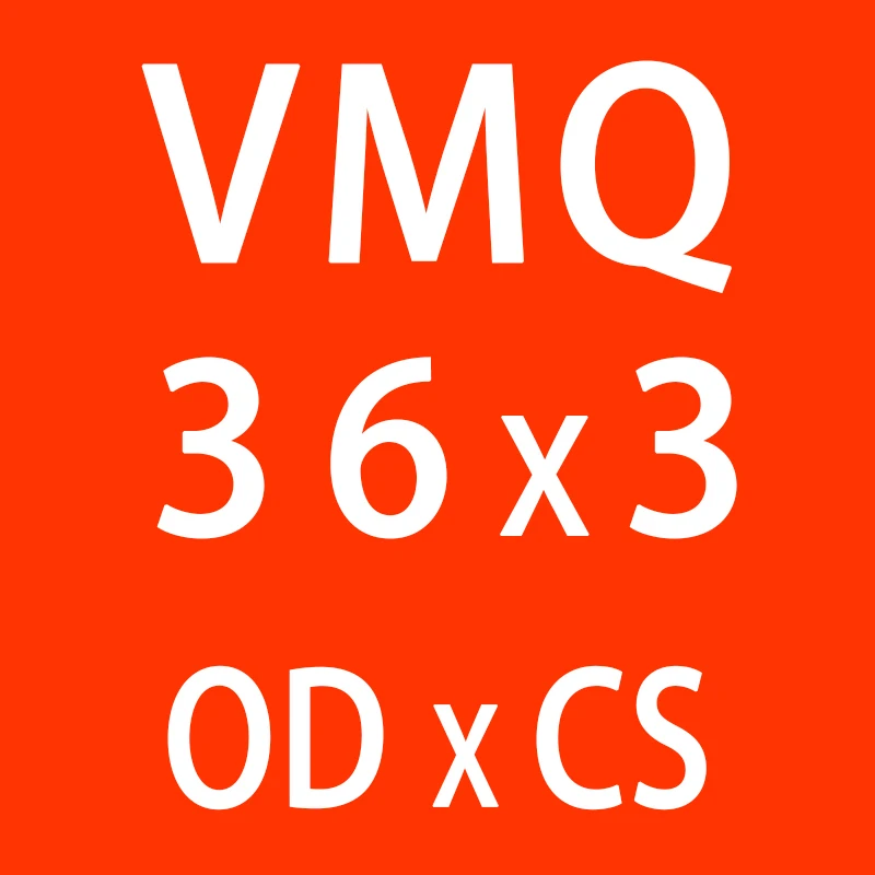 5 шт./лот, красный силиконовые кольца кремния/VMQ-хомут с круглым воротником для мальчиков и девочек 3 мм Толщина OD31/32/34/35/36/38/39/40*3 мм резиновое уплотнительное кольцо уплотнения прокладки, шайбы - Цвет: OD36mm