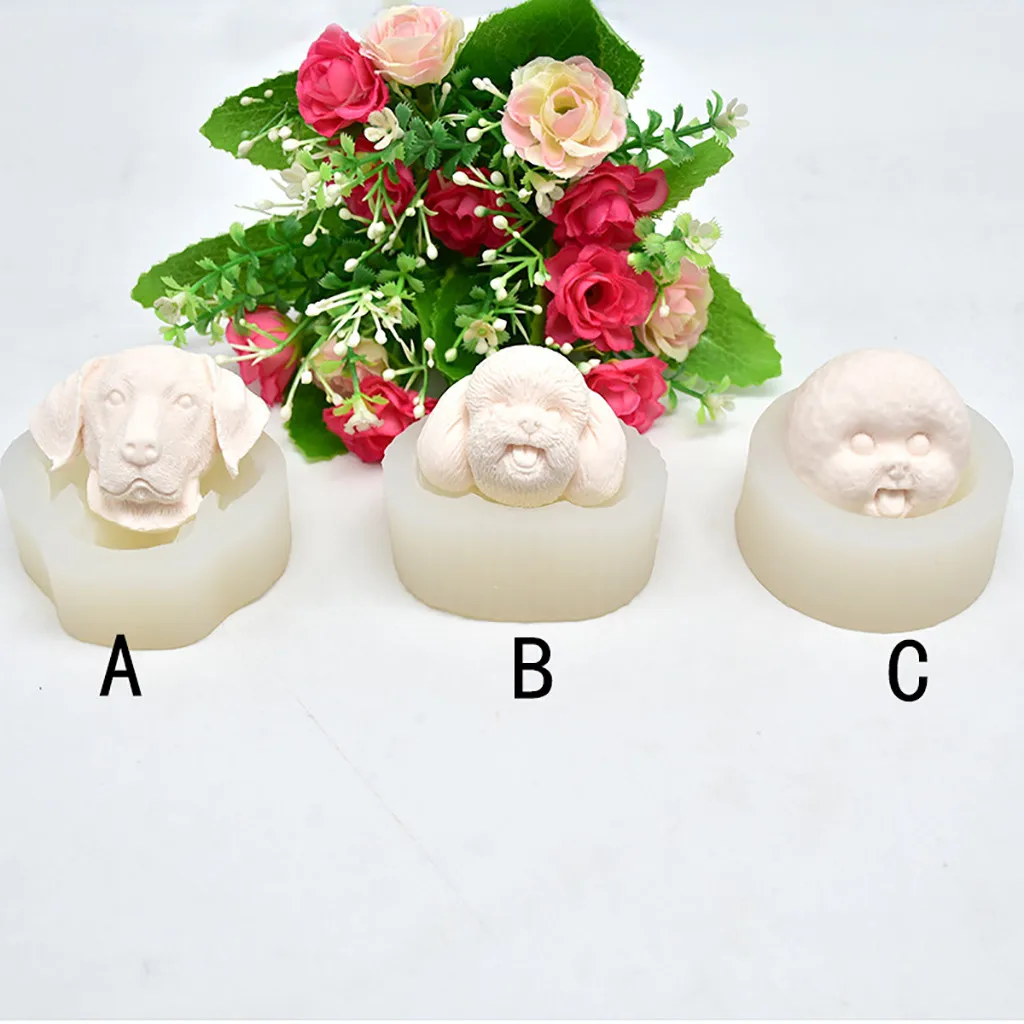 Силиконовая форма для собак Fondant(сахарная) пресс-формы форма для льда свадебный торт Шоколадный прессформы торта украшения инструменты Трафареты для тортов и печенья