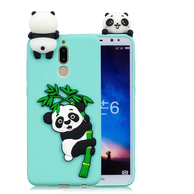 Green Panda Huawei Коврики 10 Lite чехол для телефона на Nova 2i крышка 3D DIY Единорог Panda силиконовый чехол Чехлы для huawei Коврики 10 P10 Lite чехол футляр - Color: Green Panda