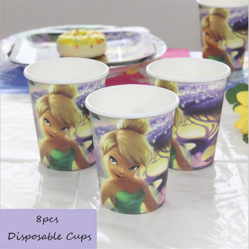 Omilut Мультяшные игрушки для дня рождения Tinkerbell одноразовая скатерть Милая летающая фея принадлежности для детского душа Tinkerbell эльф набор Поставки