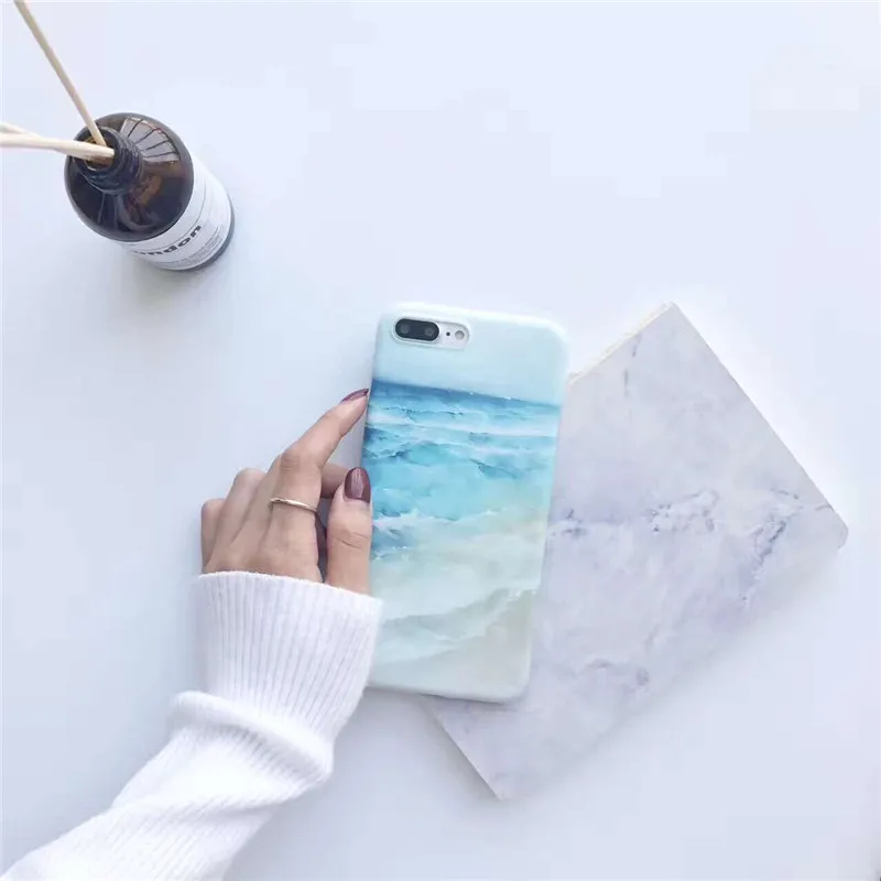 Luxury Painting Sea Wave Surf Beach Soft Silicone Mobile Phone Case For iPhone6 6S 6plus 7 7plus Back Cover Coque iPhone7 |