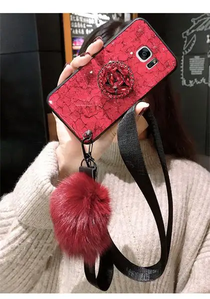 Red Bracket Riband Модные Мрамор блестящий чехол для samsung Galaxy A8 плюс A6 A7 A9 S10 S10E крышка на J4 J6 J8 A10 A20 A20E A30 A40 A50 A60 A70 - Цвет: Red Bracket Riband