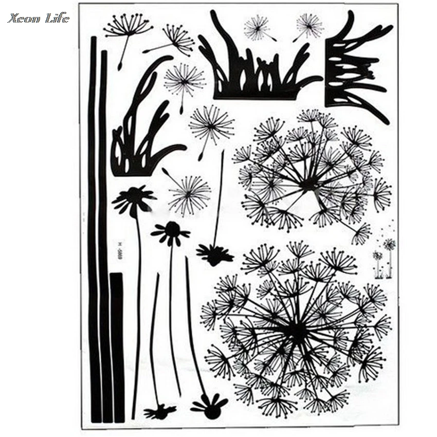 Лидер продаж новинка 70*50 см творческий принт в виде одуванчиков Wall Art наклейки