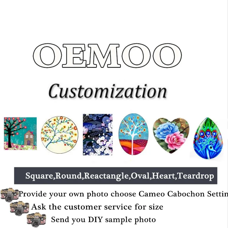 

Handmade 6 Size Glass Mixed Flower World Flatback Cameo Cabochon Domed DIY Jewelry Charm Photo Pendant Setting
