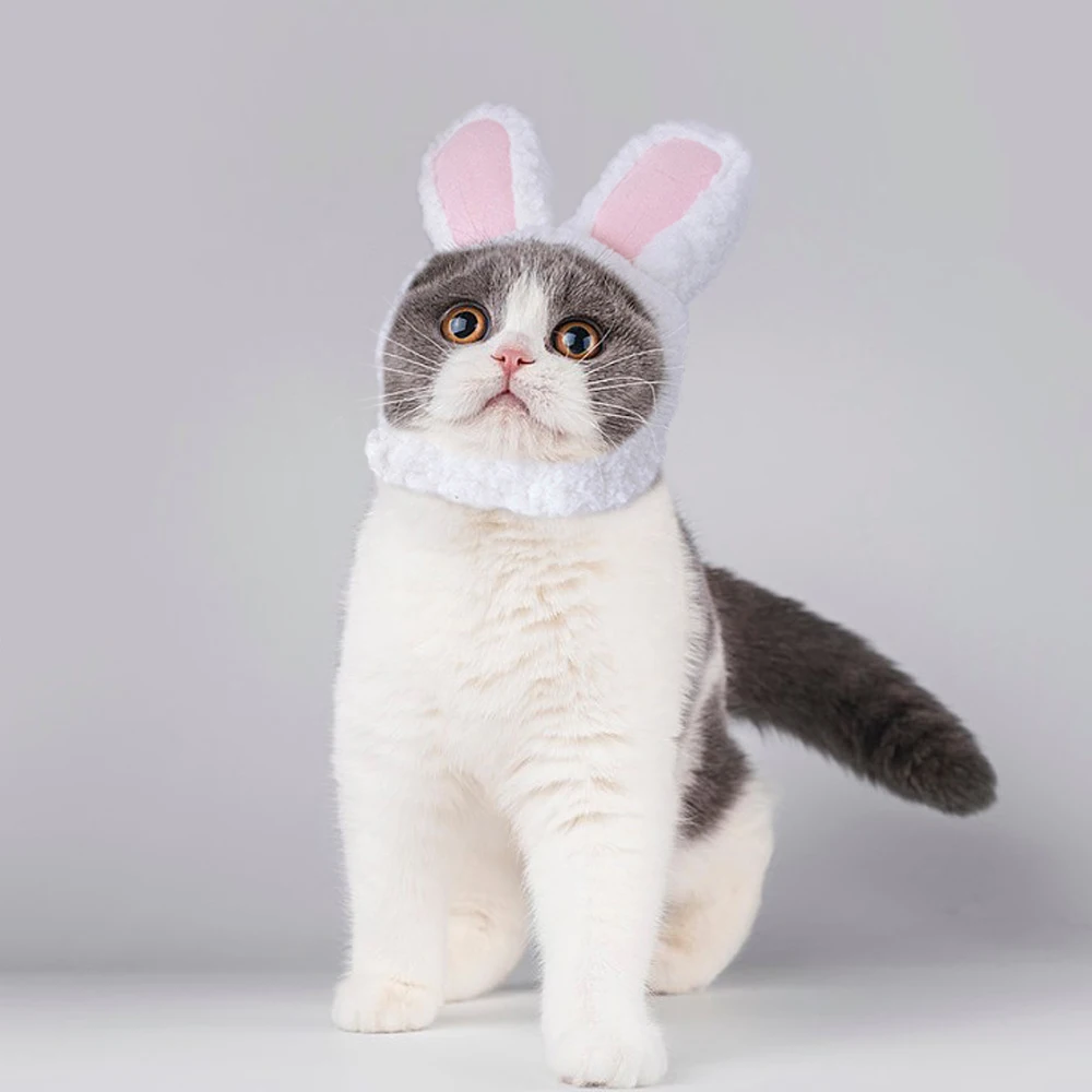 Забавный костюм для косплея кошки котенка, кролика, шапка, милый кот, Хэллоуин, Рождественская одежда, шапки, аксессуары для маленьких собак