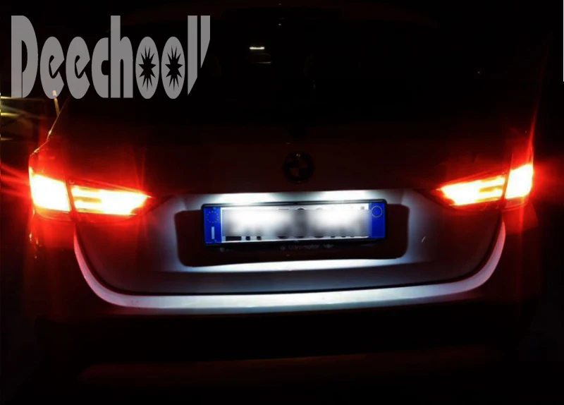 Светодиодсветодиодный лампы Deechooll T10 для Peugeot 206 2 шт. автомобильных номерных